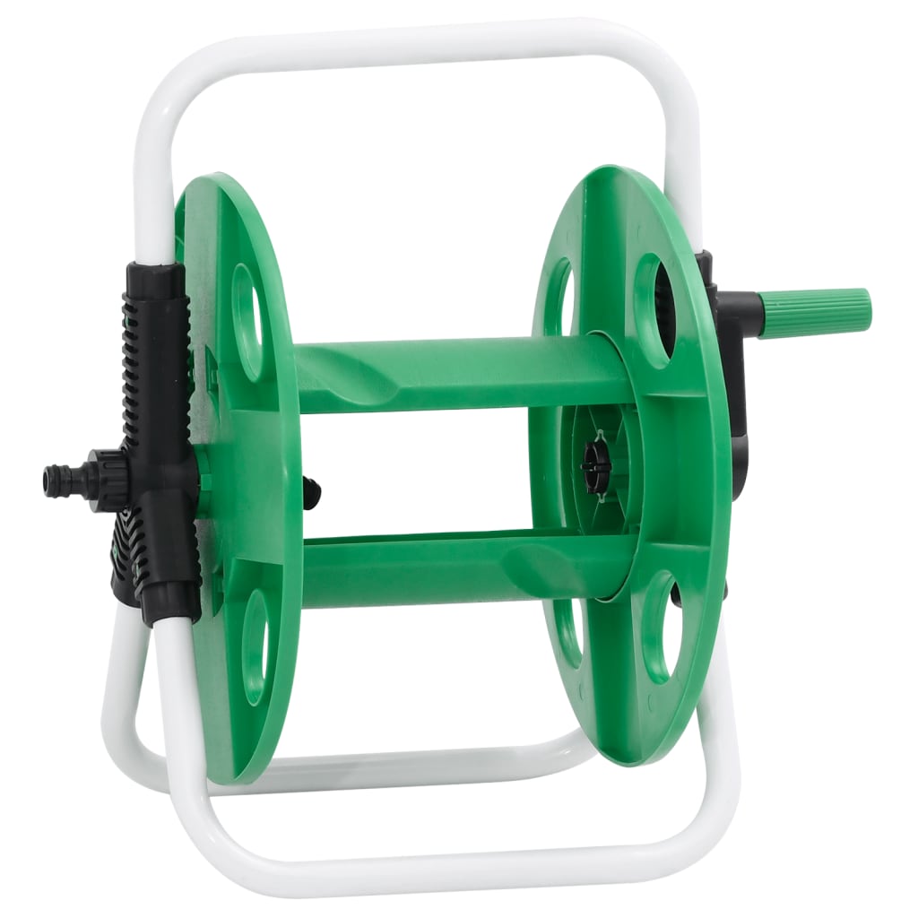 Frittstående slangetrommel for 45 m 1/2" slange stål grønn