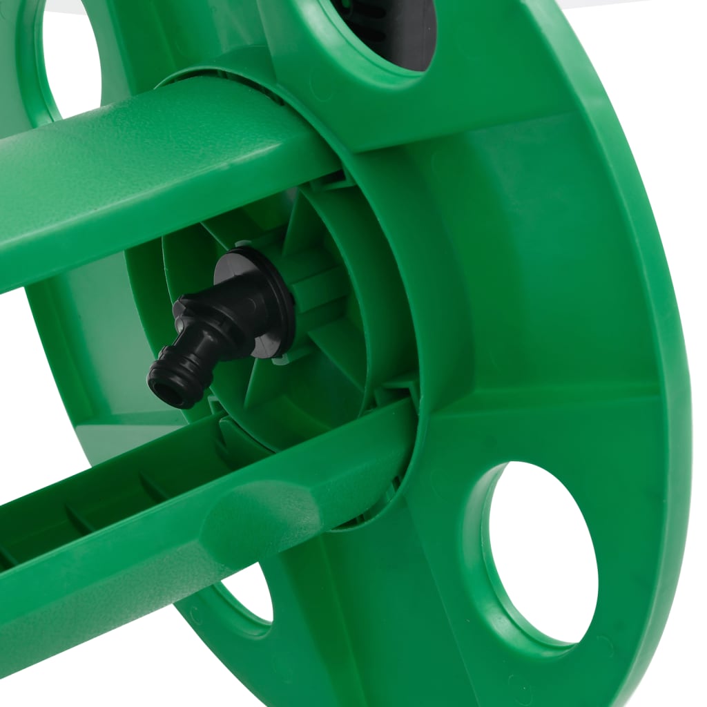 Frittstående slangetrommel for 45 m 1/2" slange stål grønn