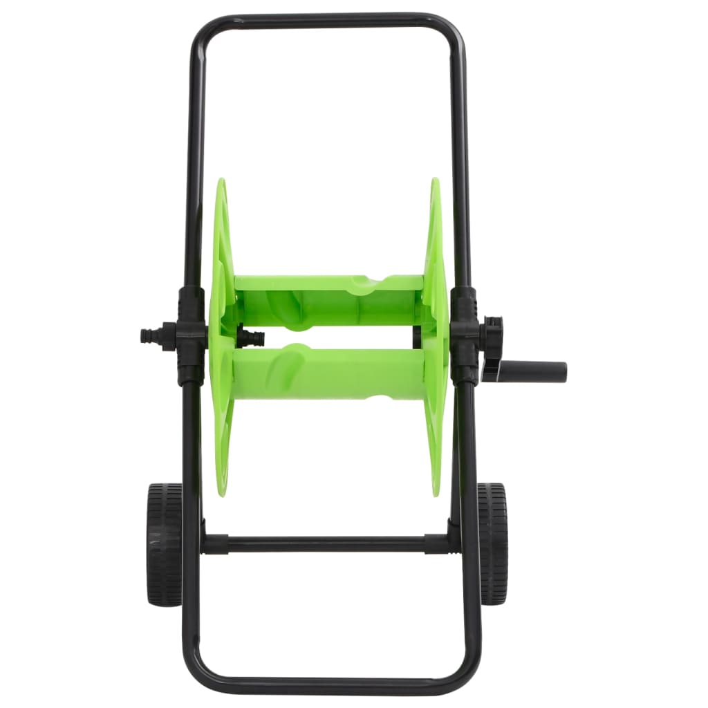 Slangevogn for 60 m 1/2" slange stål grønn