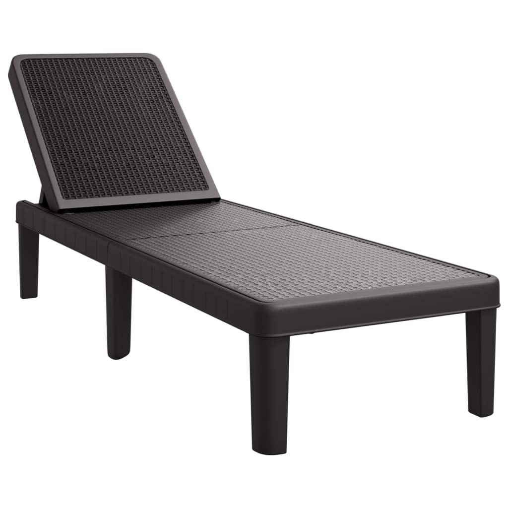 Høydejusterbar solseng 4-veis 155,5x57x28 cm polypropylen