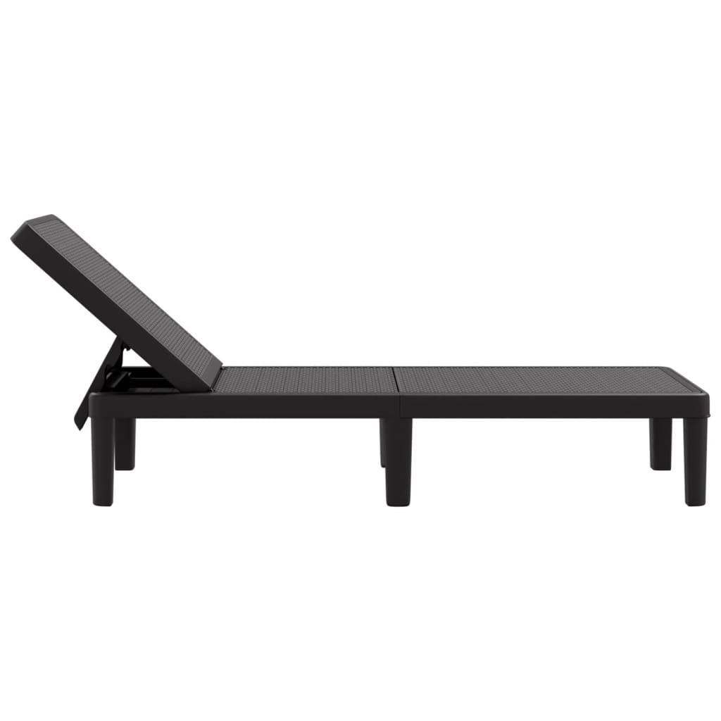 Høydejusterbar solseng 4-veis 155,5x57x28 cm polypropylen