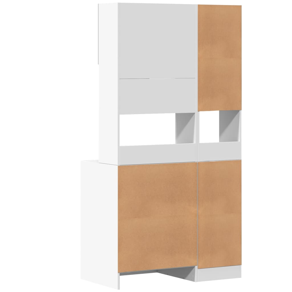 Kjøkkenskap svart 95x50x180 cm konstruert tre