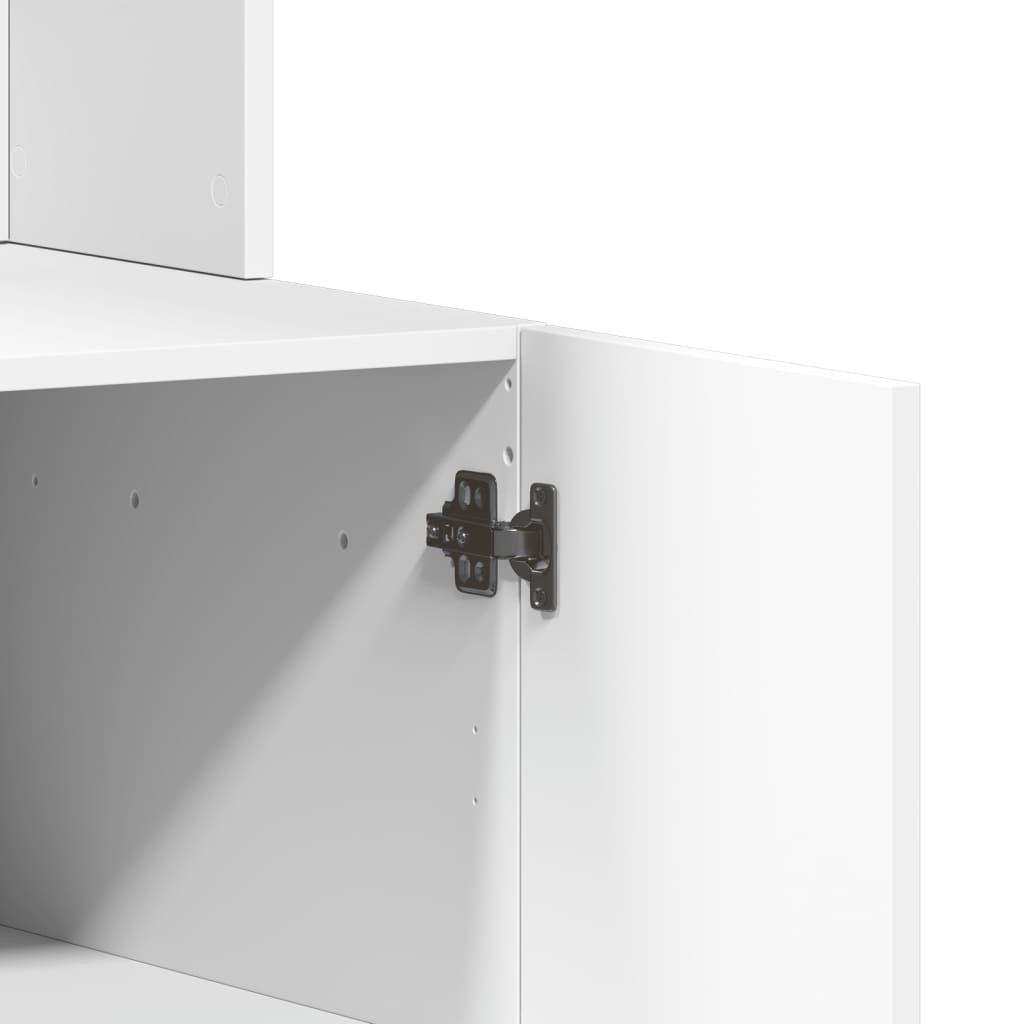 Kjøkkenskap svart 95x50x180 cm konstruert tre