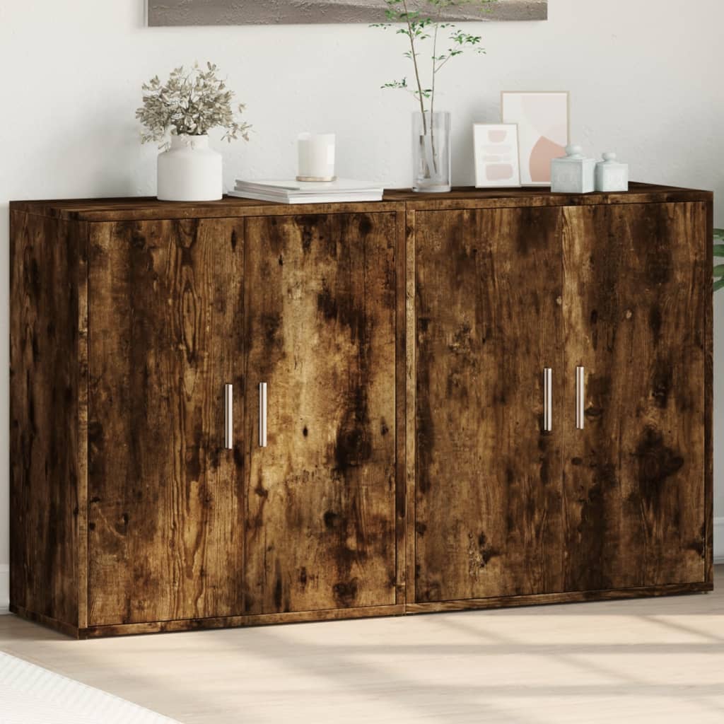 Skjenker 2 røkt eik 60x31x70 cm konstruert tre