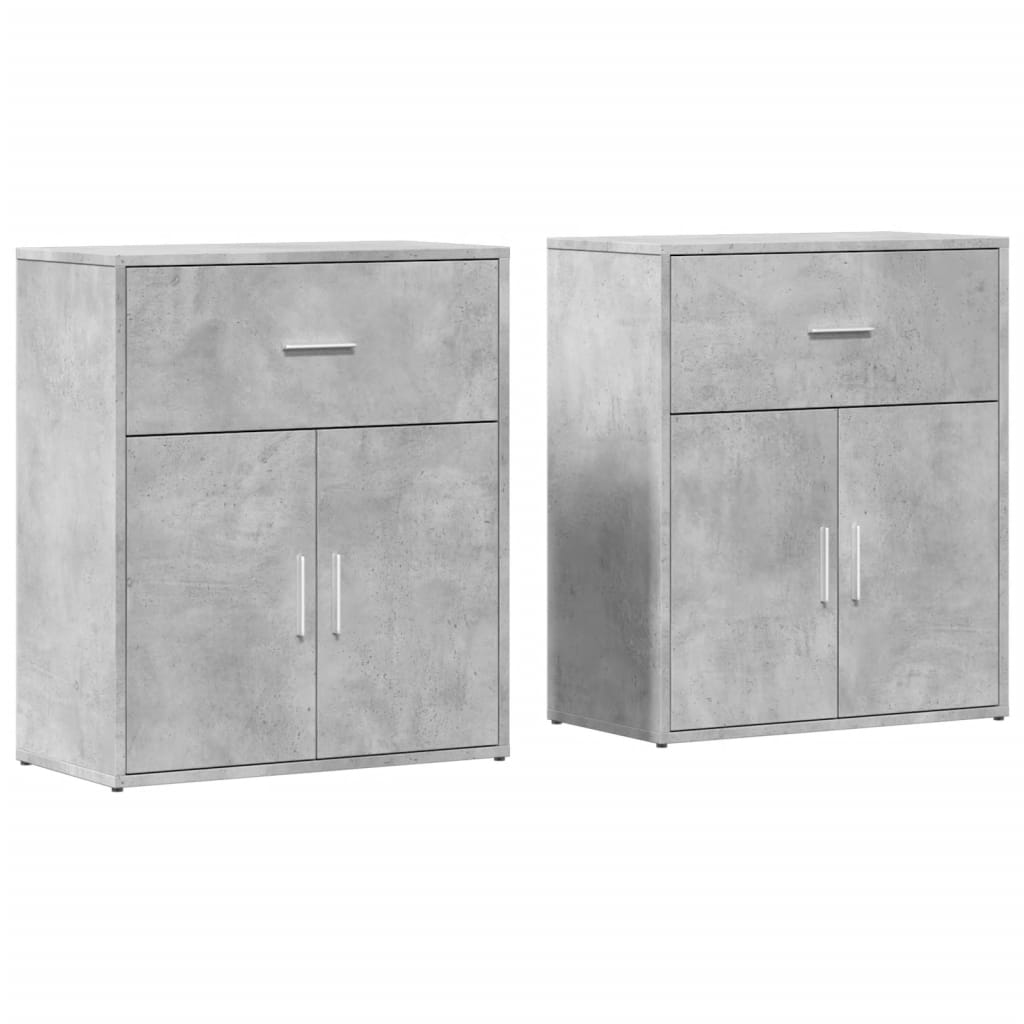 Skjenker 2 betonggrå 60x31x70 cm konstruert tre