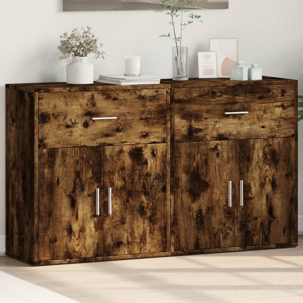 Skjenker 2 røkt eik 60x31x70 cm konstruert tre