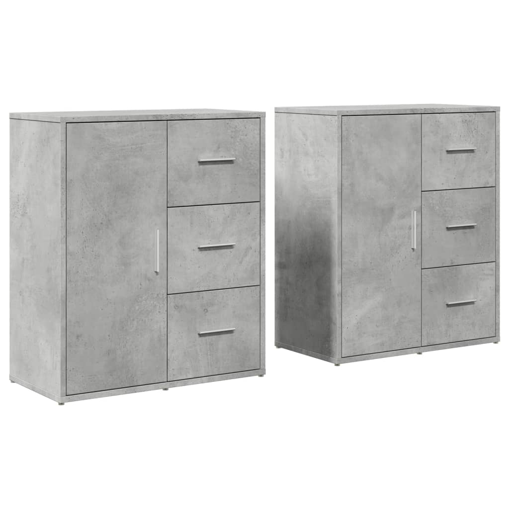 Skjenker 2 betonggrå 60x31x70 cm konstruert tre
