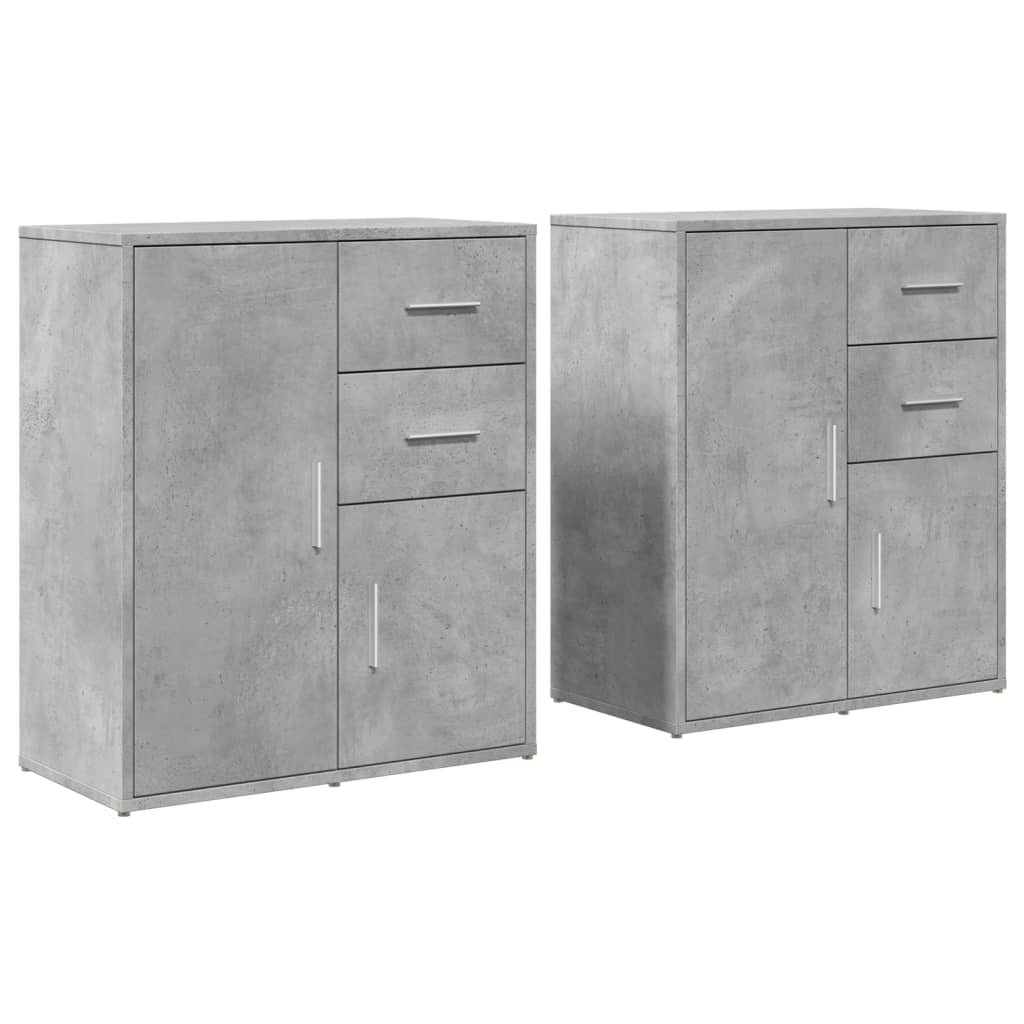 Skjenker 2 betonggrå 60x31x70 cm konstruert tre