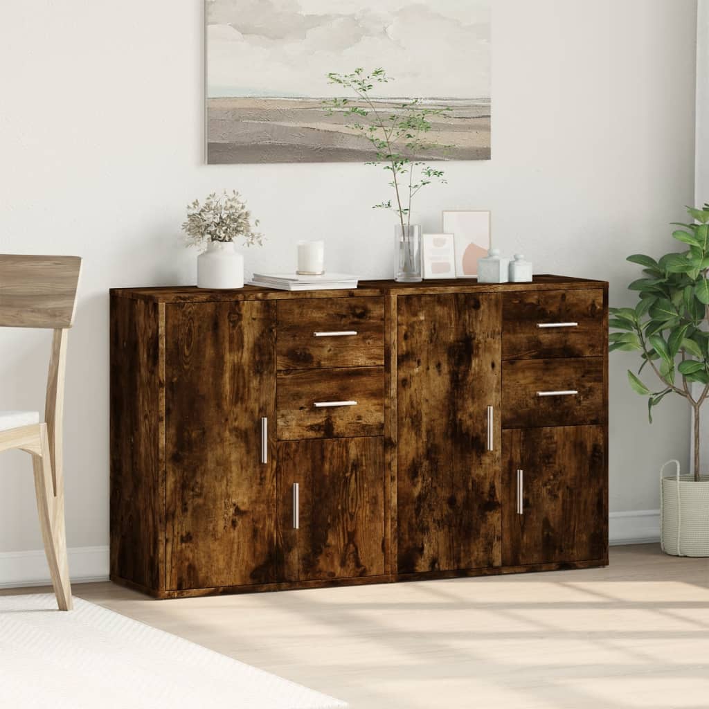 Skjenker 2 røkt eik 60x31x70 cm konstruert tre