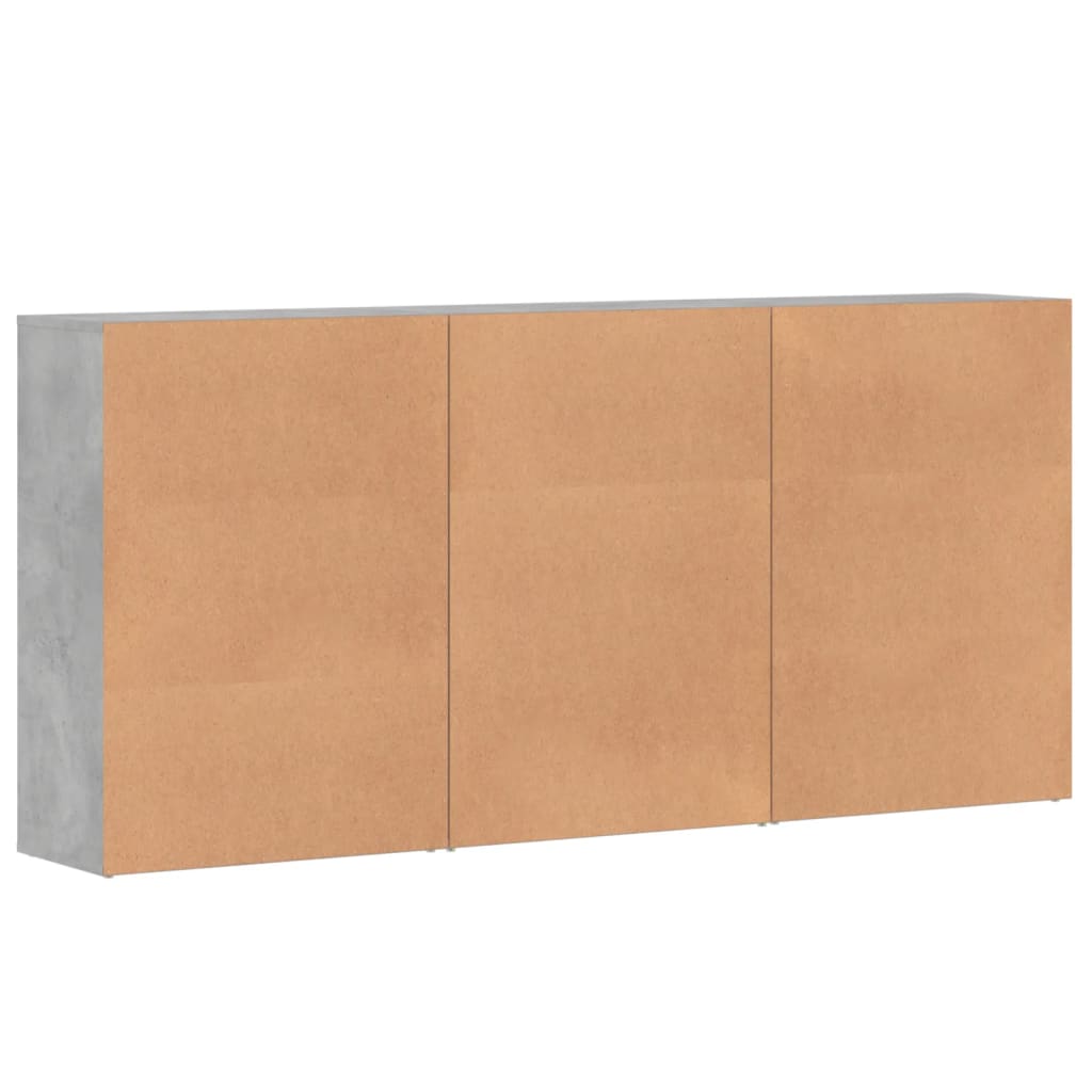 Skjenker 3 stk betonggrå 60x31x84 cm konstruert tre