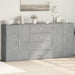 Skjenker 3 stk betonggrå 60x31x84 cm konstruert tre