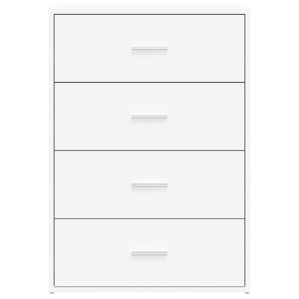Skjenker 2 stk hvit 60x31x84 cm konstruert tre