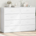 Skjenker 2 stk hvit 60x31x84 cm konstruert tre