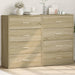 Skjenker 2 stk sonoma eik 60x31x84 cm konstruert tre vidaXL