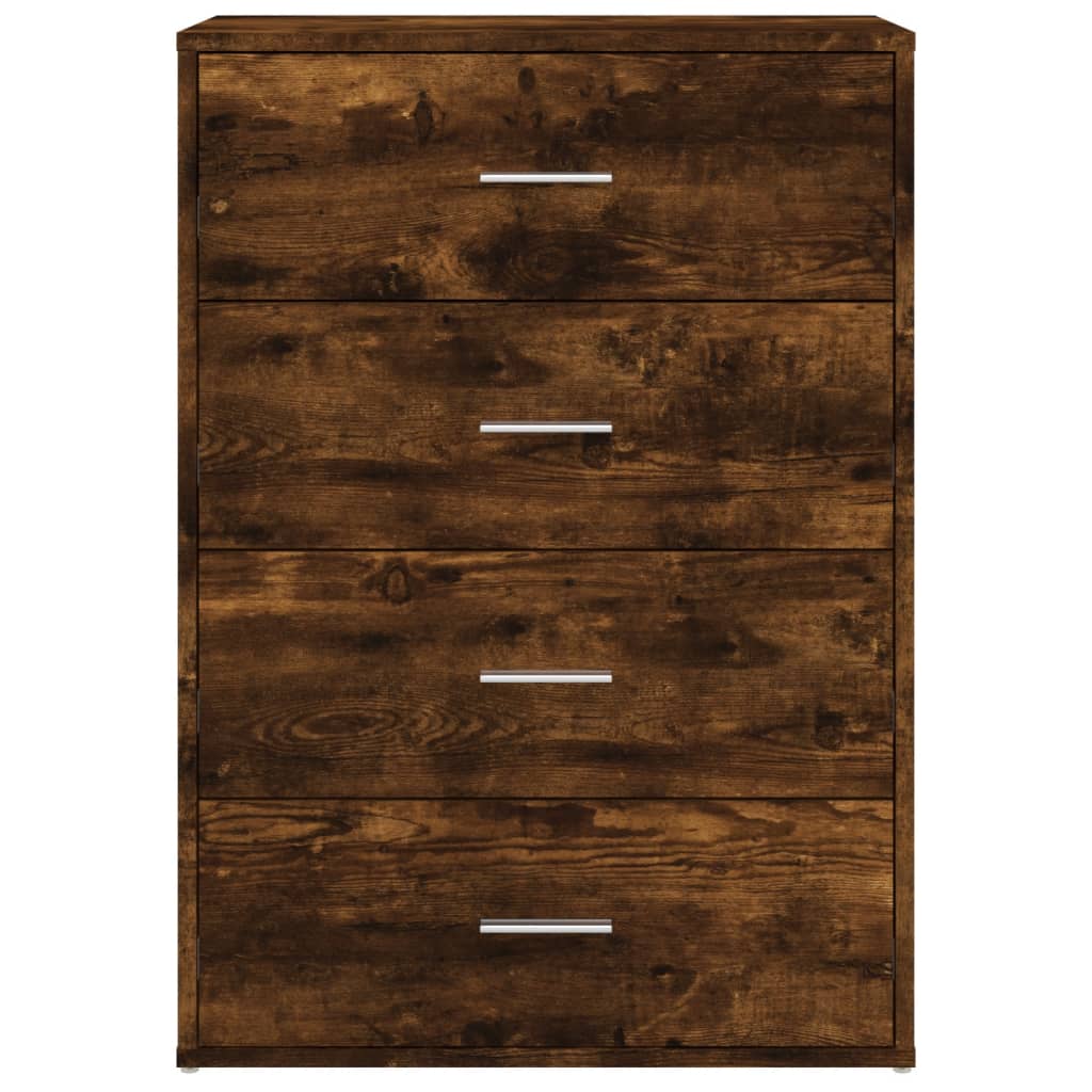 Skjenker 2 stk røkt eik 60x31x84 cm konstruert tre