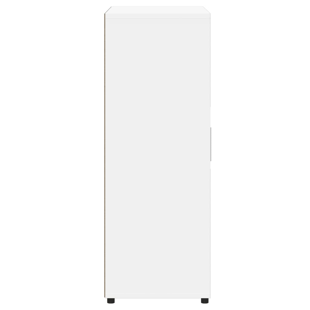 Skjenker 2 stk hvit 60x31x84 cm konstruert tre