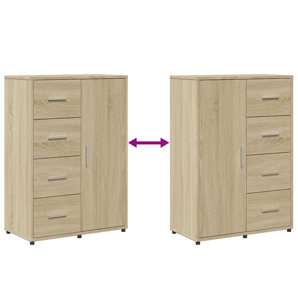 Skjenker 2 stk sonoma eik 60x31x84 cm konstruert tre