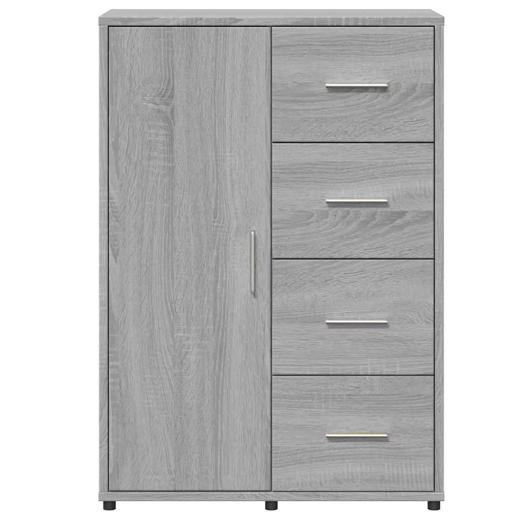 Skjenker 2 stk grå sonoma 60x31x84 cm konstruert tre