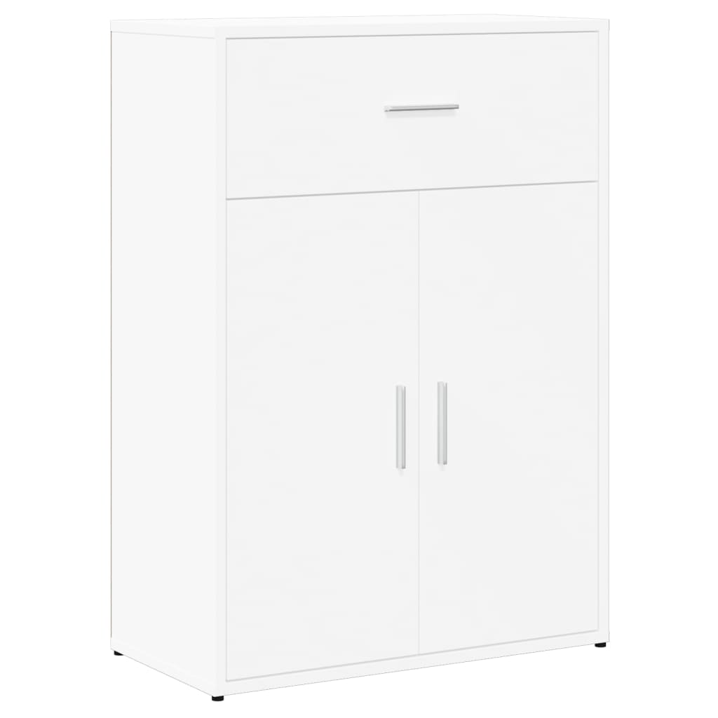 Skjenker 2 stk hvit 60x30x84 cm konstruert tre