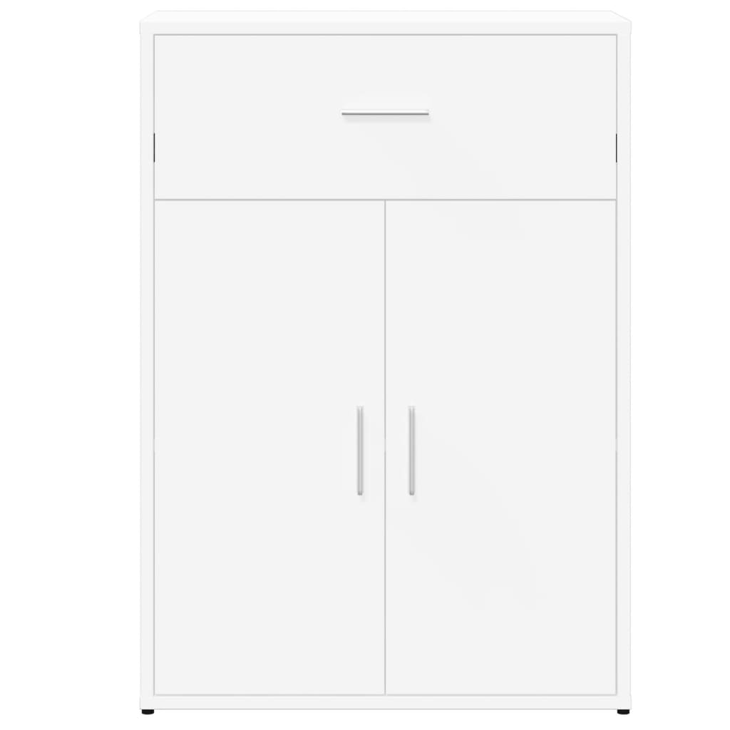 Skjenker 2 stk hvit 60x30x84 cm konstruert tre