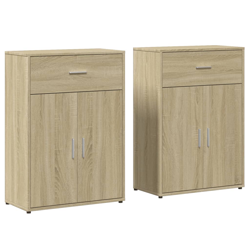 Skjenker 2 sonoma eik 60x30x84 cm konstruert tre