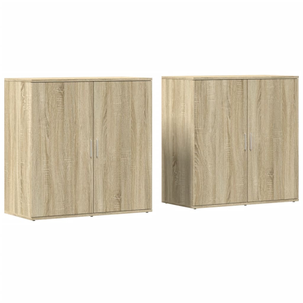 Skjenker 2 stk sonoma eik 79x38x80 cm konstruert tre