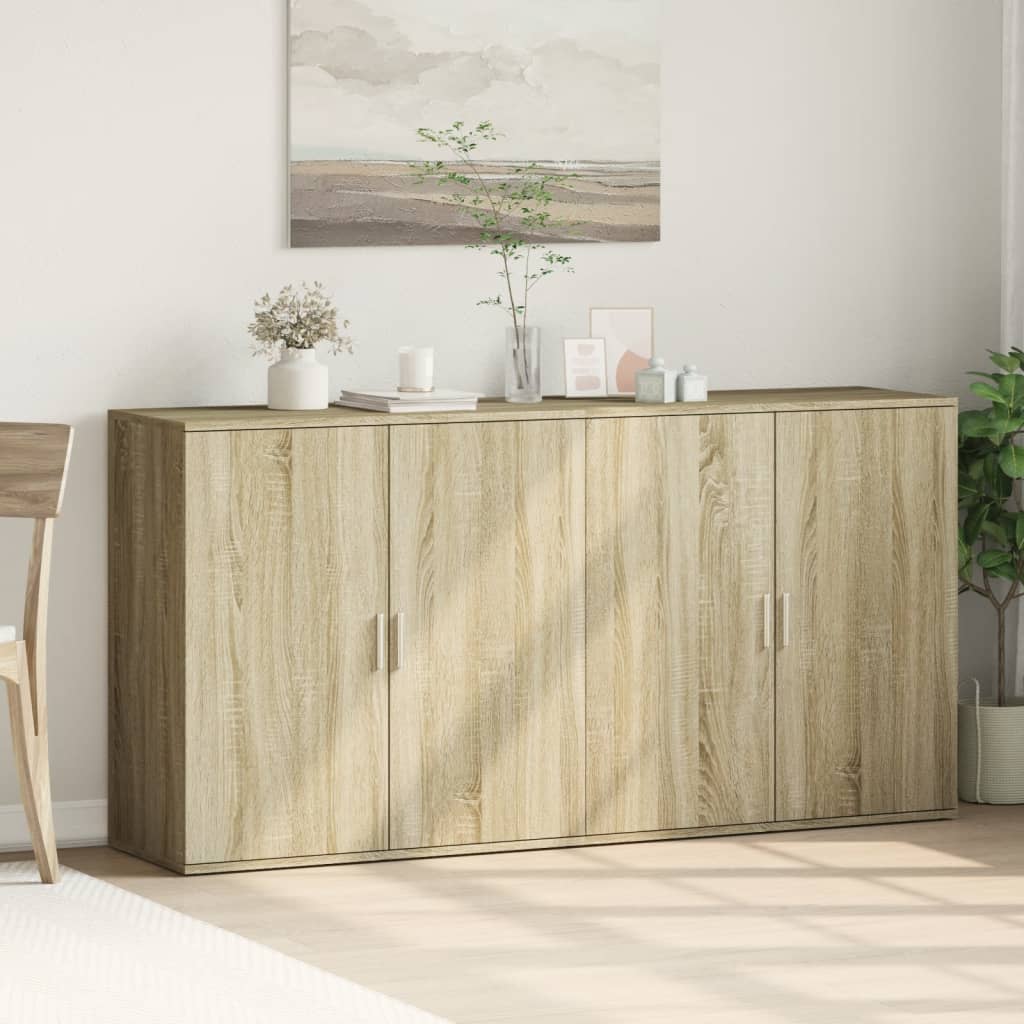 Skjenker 2 stk sonoma eik 79x38x80 cm konstruert tre