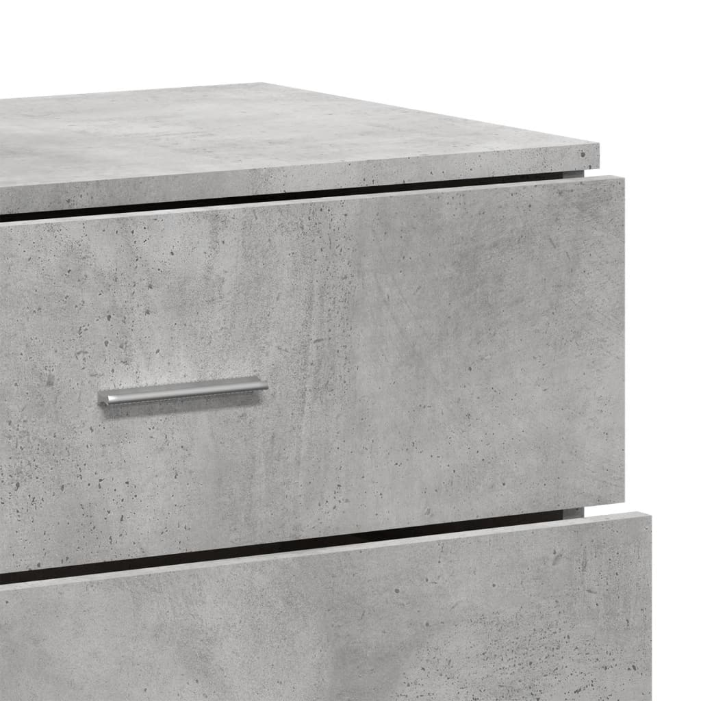 Skjenker 3 stk betonggrå konstruert tre