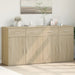 Skjenker 2 stk sonoma eik 79x38x80 cm konstruert tre