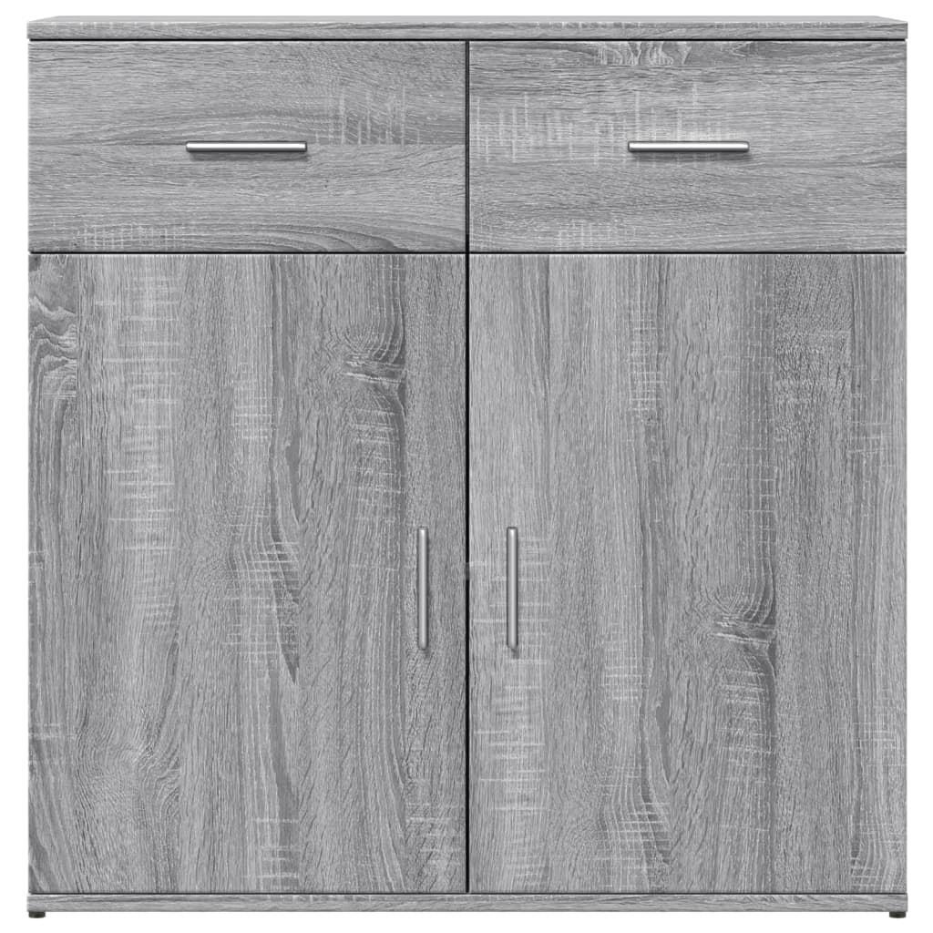 Skjenker 2 stk grå sonoma 79x38x80 cm konstruert tre