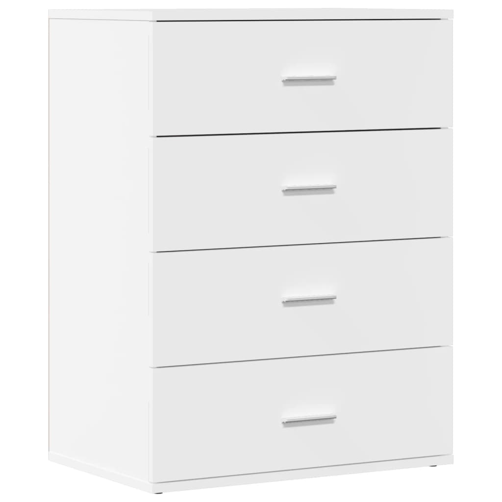 Skjenker 2 stk hvit 60x39x80 cm konstruert tre