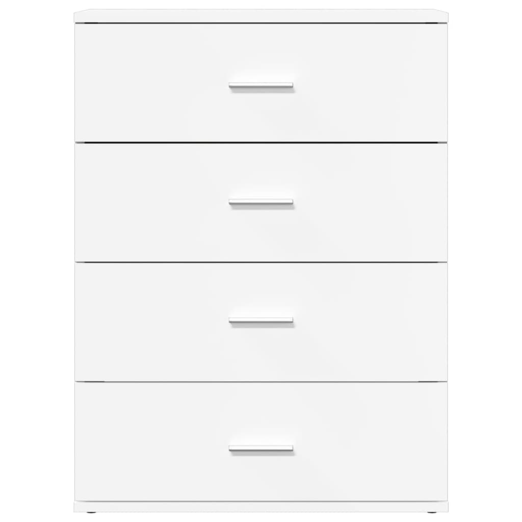 Skjenker 2 stk hvit 60x39x80 cm konstruert tre
