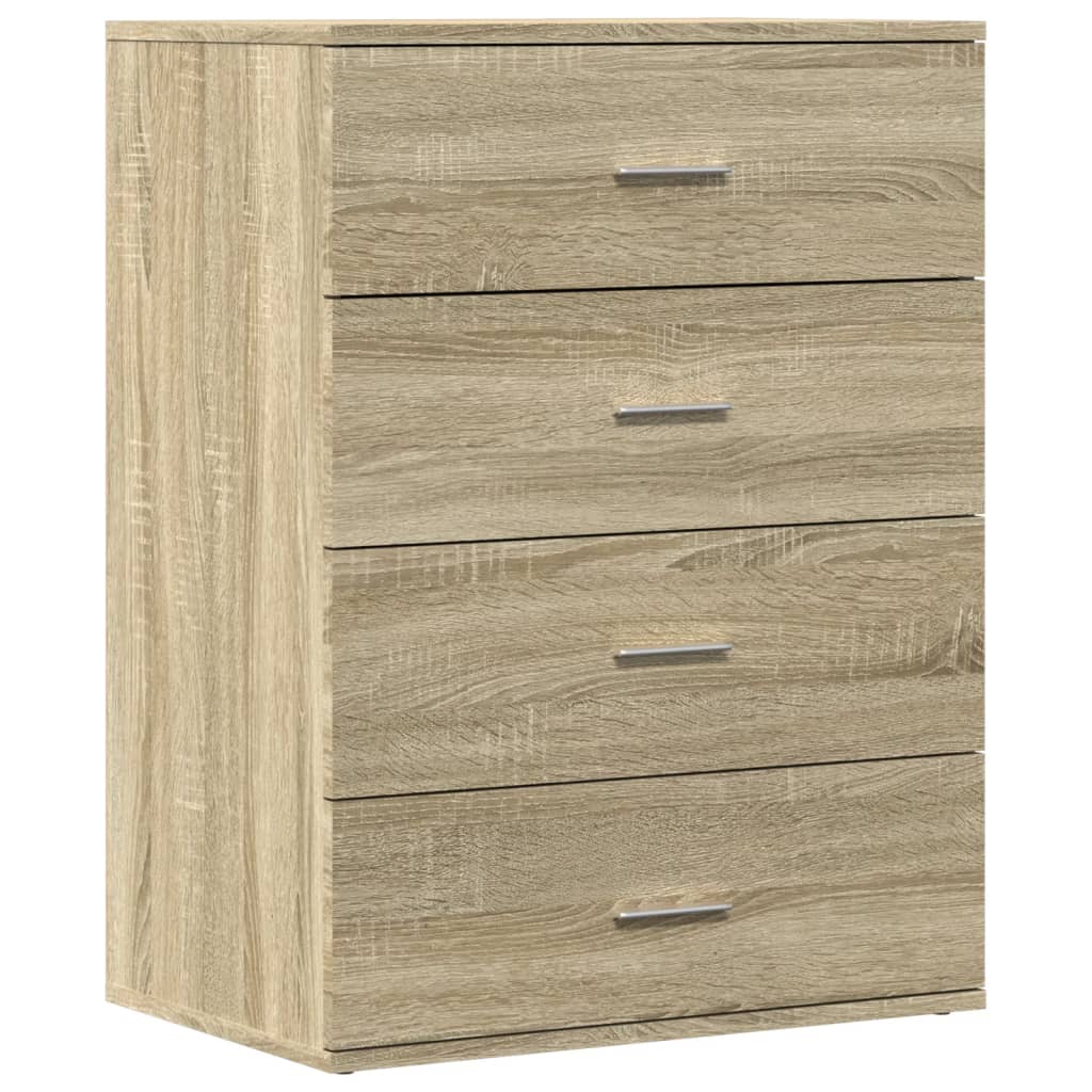 Skjenker 2 stk sonoma eik 60x39x80 cm konstruert tre