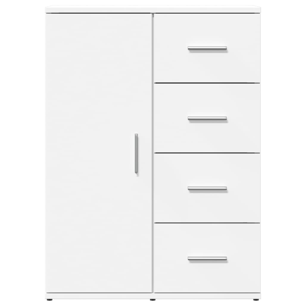 Skjenker 2 stk hvit 59x39x80 cm konstruert tre