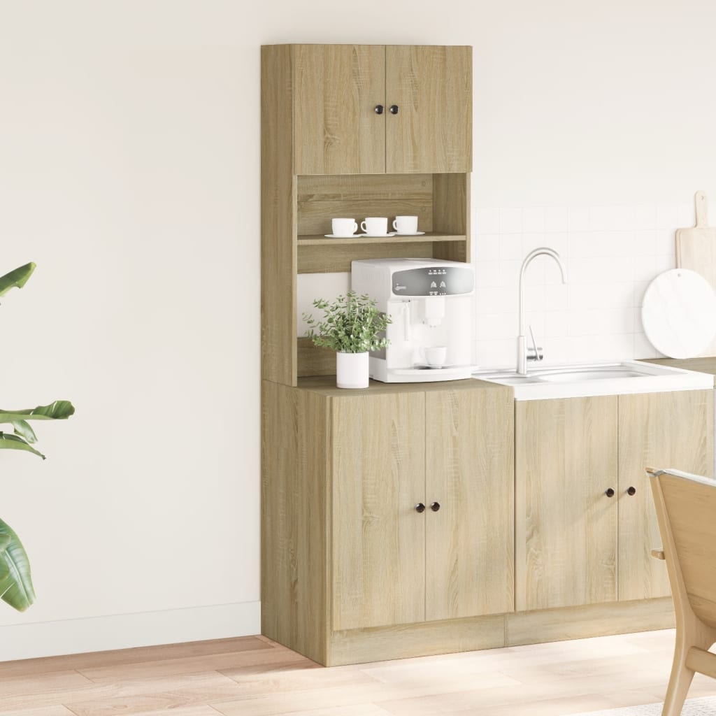 Kjøkkenskap sonoma eik 60x50x180 cm konstruert tre
