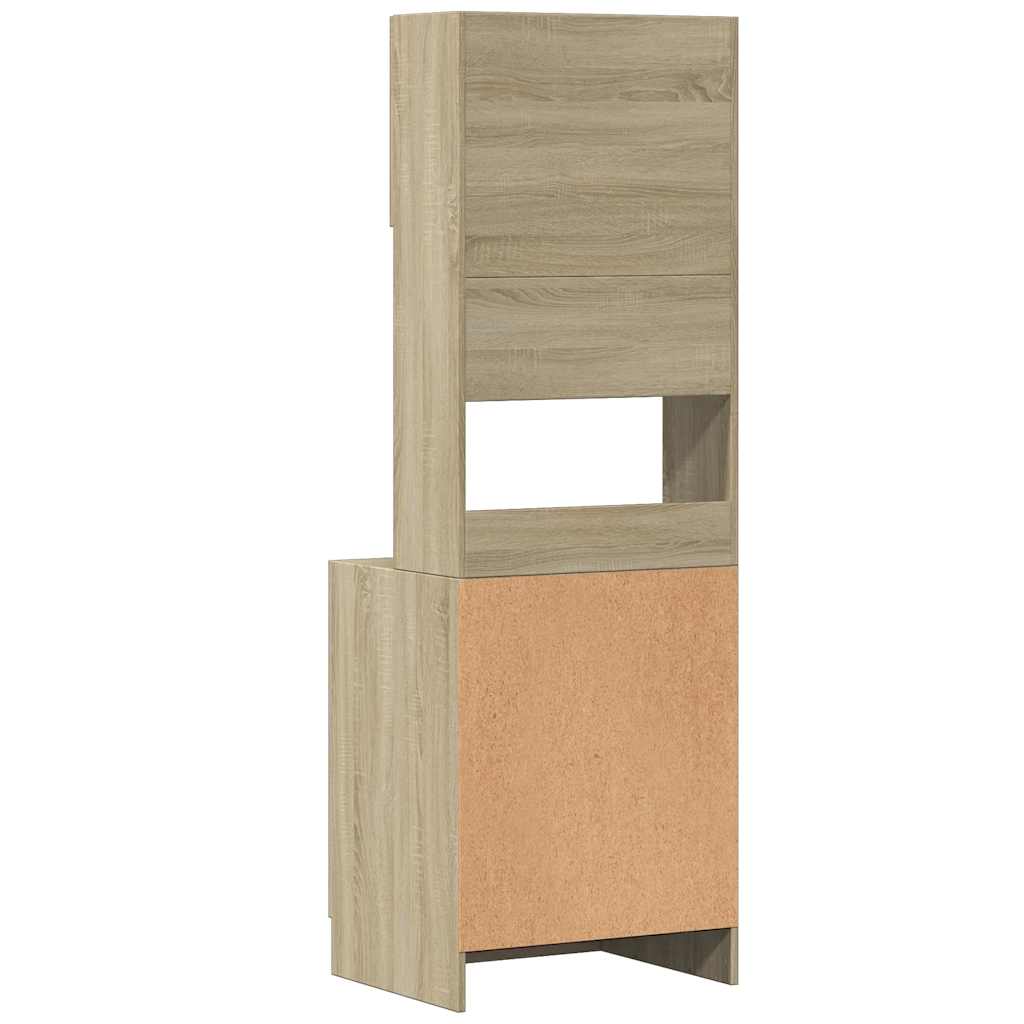Kjøkkenskap sonoma eik 60x50x180 cm konstruert tre