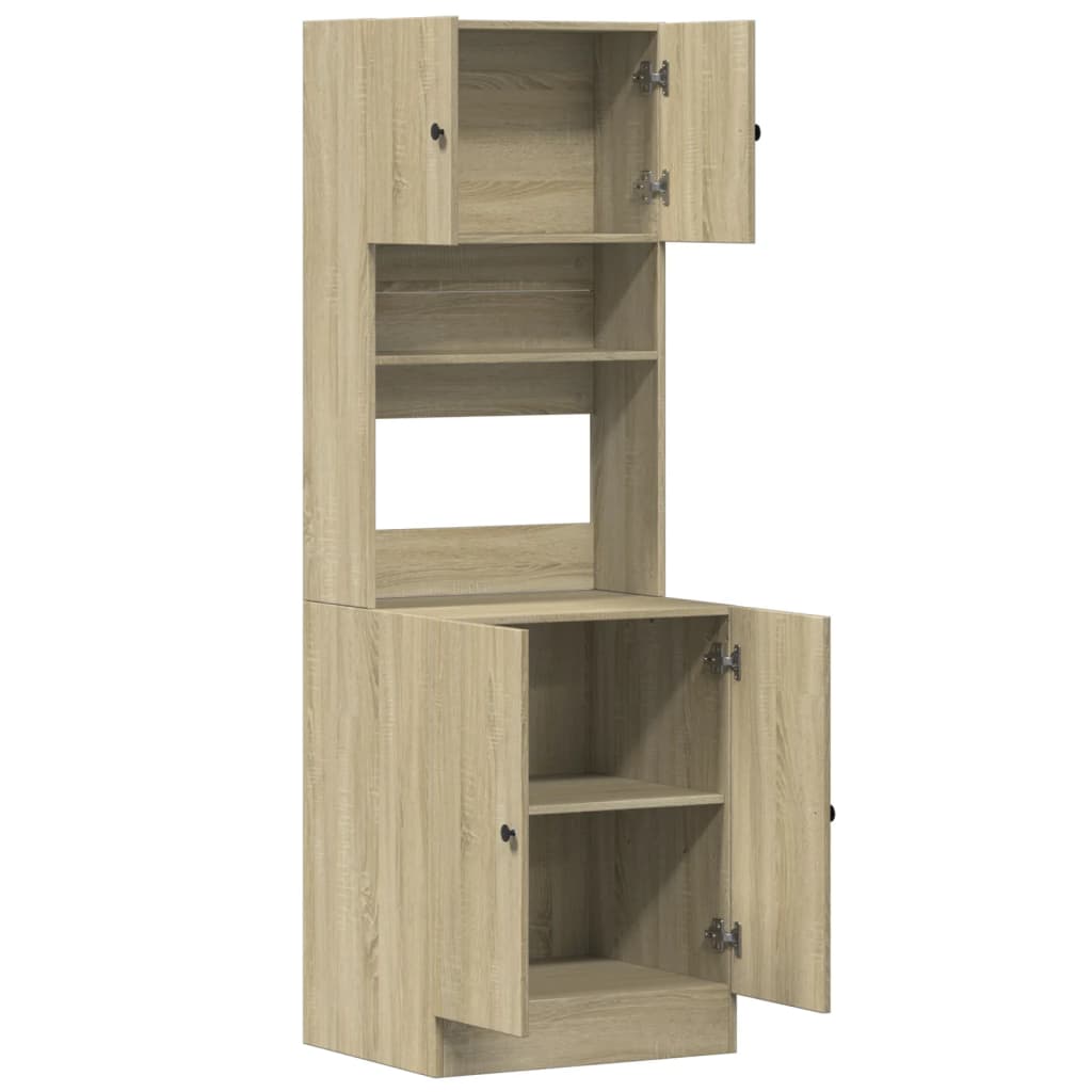 Kjøkkenskap sonoma eik 60x50x180 cm konstruert tre