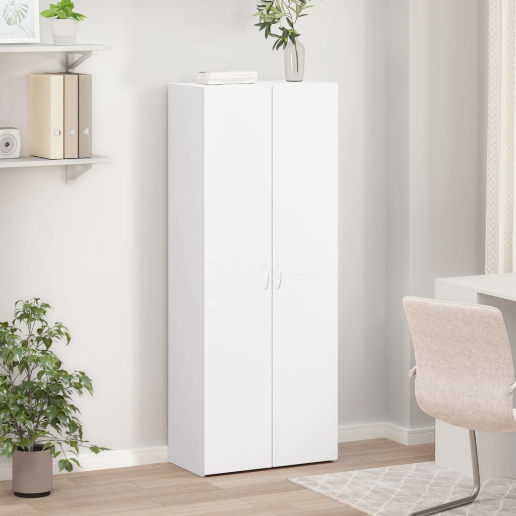 Arkivskap hvit 60x32x153 cm konstruert tre