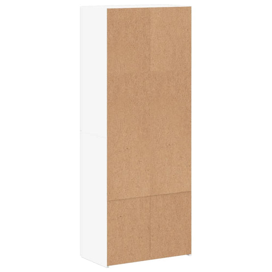 Arkivskap hvit 60x32x153 cm konstruert tre
