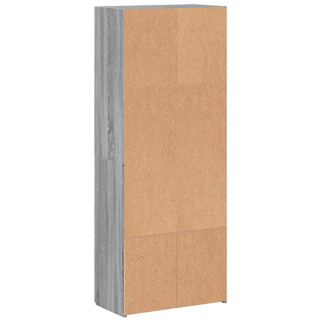 Skoskap grå sonoma 60x32x153 cm konstruert tre