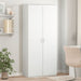 Highboard hvit 80x35x180 cm konstruert tre