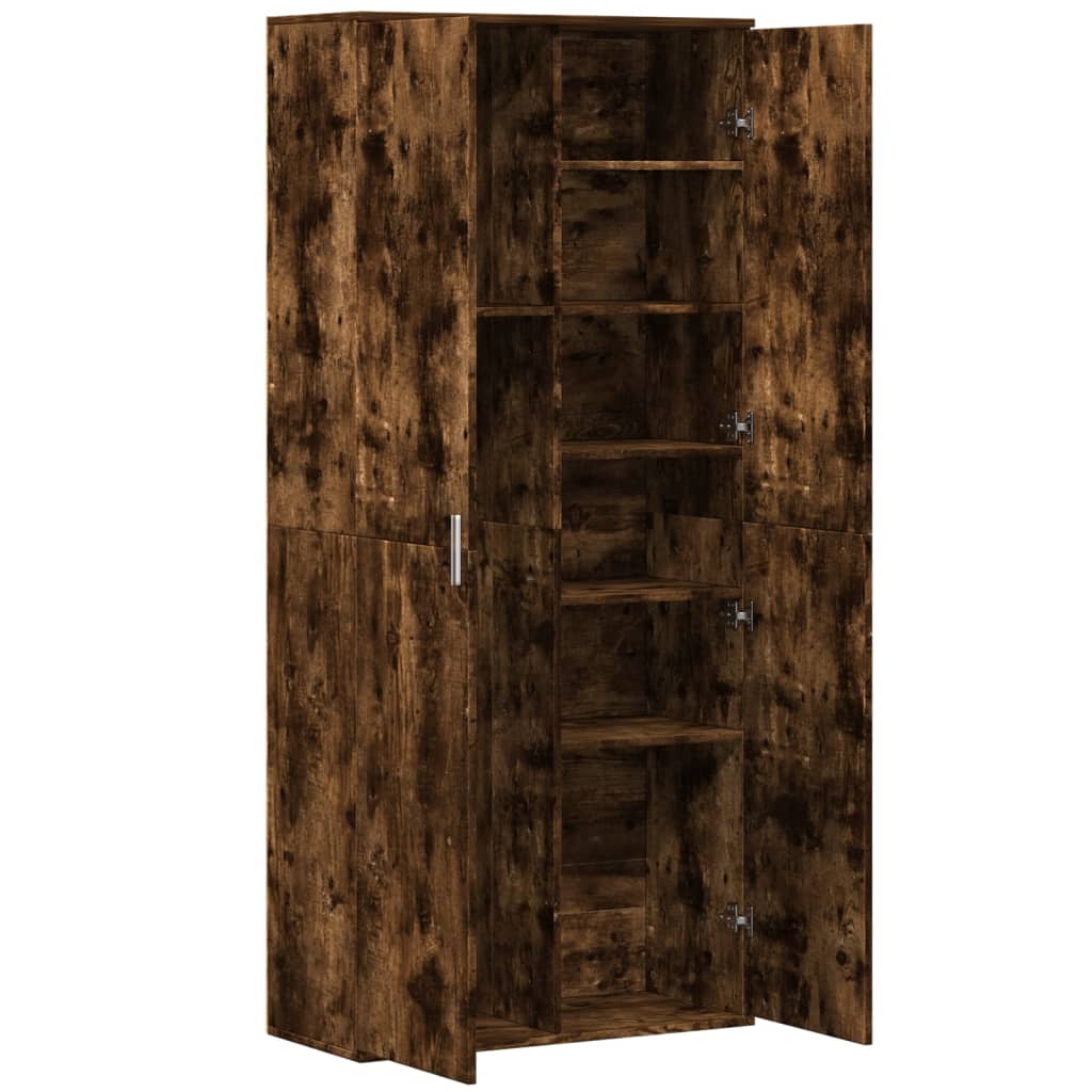 Highboard røkt eik 80x35x180 cm konstruert tre