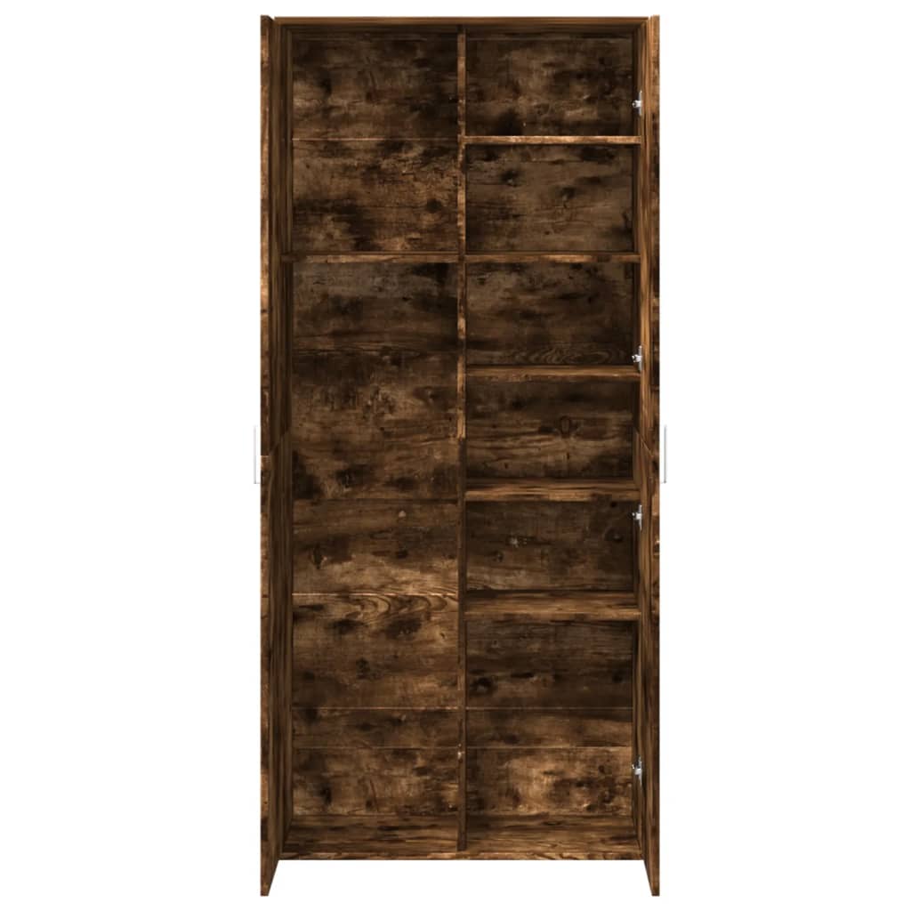 Highboard røkt eik 80x35x180 cm konstruert tre