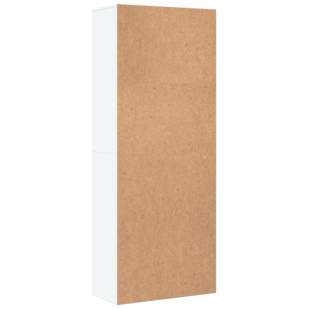 Highboard hvit 70x35x180 cm konstruert tre