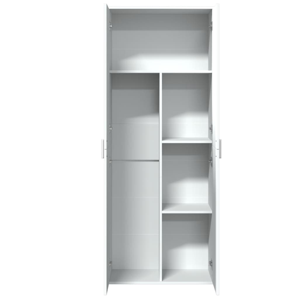 Highboard hvit 70x35x180 cm konstruert tre