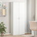 Highboard hvit 70x35x180 cm konstruert tre