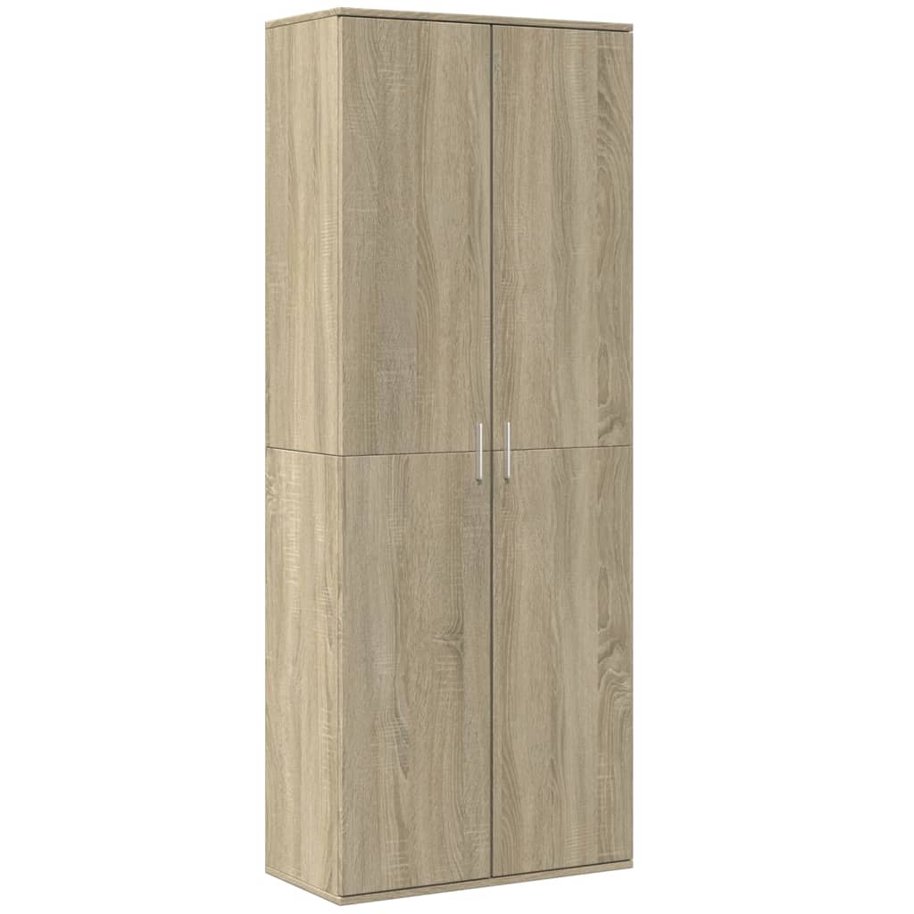 Highboard sonoma eik 70x35x180 cm konstruert tre