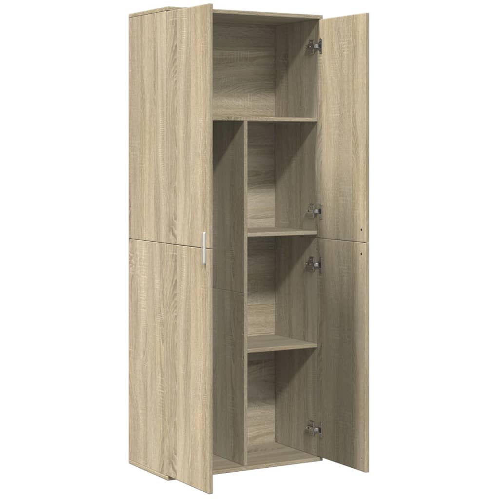 Highboard sonoma eik 70x35x180 cm konstruert tre