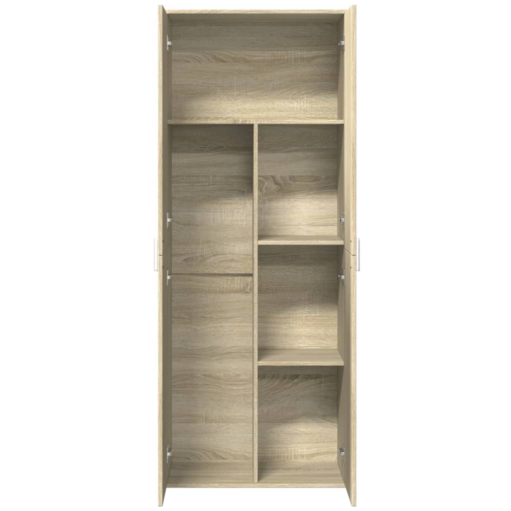 Highboard sonoma eik 70x35x180 cm konstruert tre