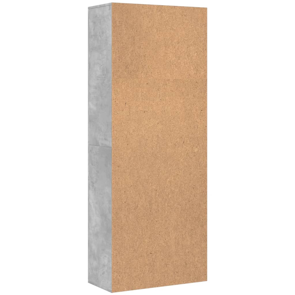 Highboard betonggrå 70x35x180 cm konstruert tre